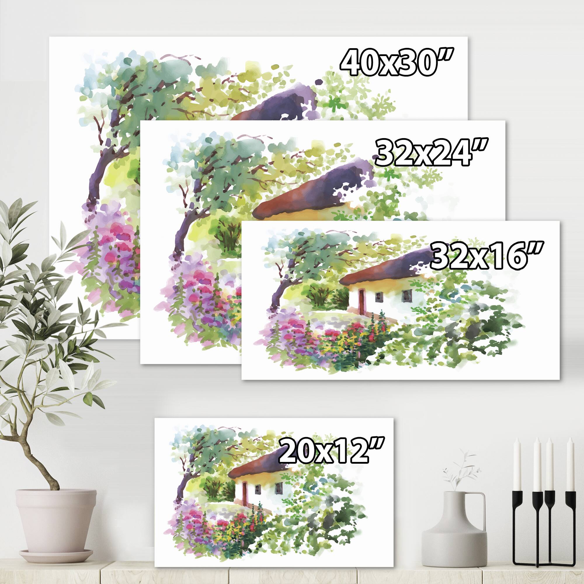 Designart - Rural Village On A Green Summer Day